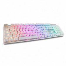[한성컴퓨터] 유선 기계식 키보드, GTune GK500 XRGB StepStone 축교환, 청축 [화이트/USB]