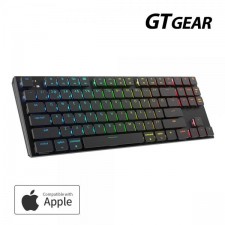 [키크론] 무선.블루투스 기계식 미니키보드, 키크론 K1 87key, RGB LED, 황축 [블랙]