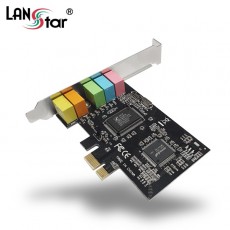 [LANStar] PCI-express 사운드카드, 5.1채널 3D 스테레오 서라운드 [LS-EX51CH]