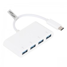 [강원전자] NETmate NM-CC304 (USB C타입 to USB3.0허브/4포트/무전원) [화이트]